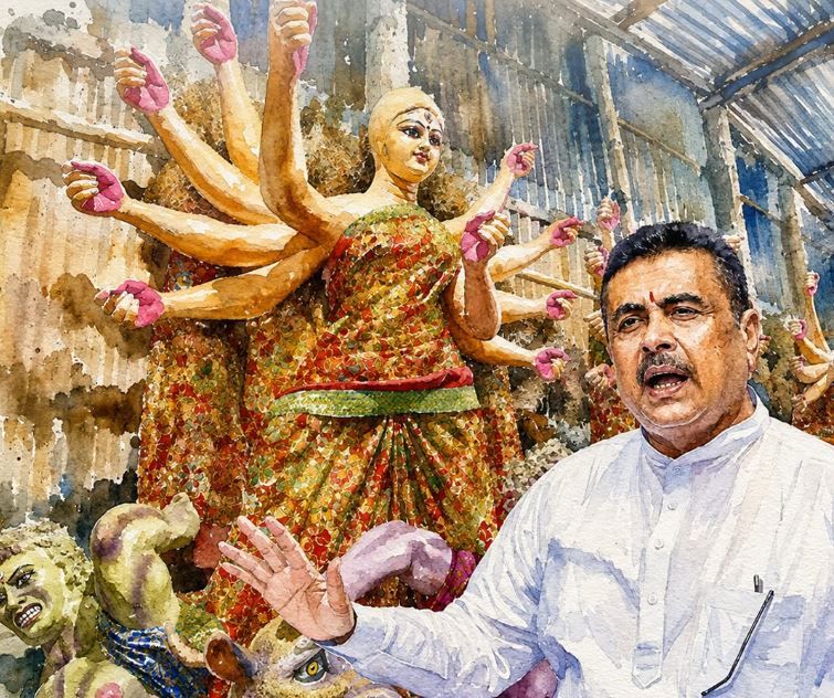 ‘নন্দীগ্রাম থেকে নবান্ন: বুবাইয়ের জয়যাত্রা’—দুর্গাপুজোর মণ্ডপে উঠে আসছে শুভেন্দু অধিকারীর রাজনৈতিক সফর!