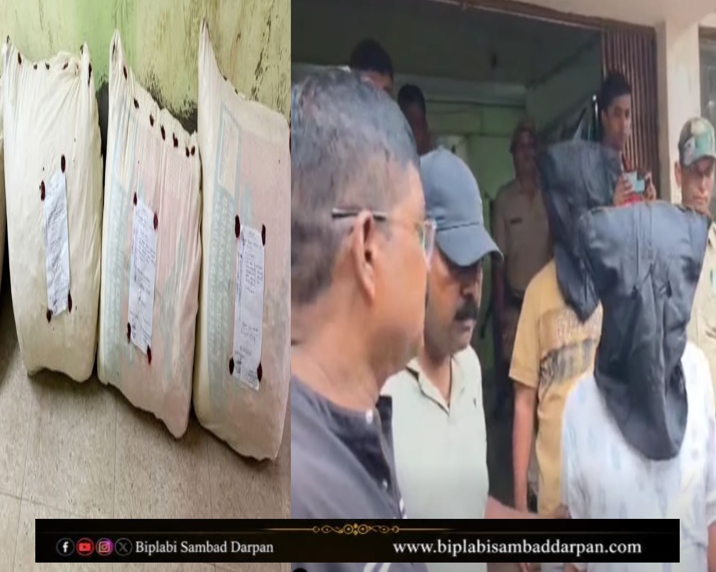 খড়গপুরে মাদকবিরোধী অভিযানে ৭৬ কেজি ৬২০ গ্রাম গাঁজা উদ্ধার, গ্রেফতার ২