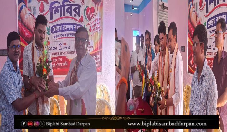 ৮৭তম বর্ষপূর্তিতে মানবিক উদ্যোগ, রামপুর সমবায় সমিতির রক্তদান শিবিরে রক্ত দিলেন ৯১ জন
