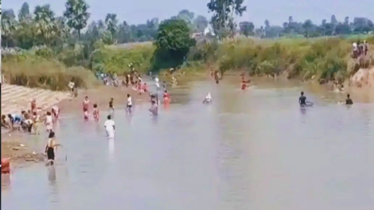 বর্ধমানে কুনুর নদীতে ভেসে উঠছে রুই-কাতলা-মৃগেল, মাছ ধরতে হুড়োহুড়ি!